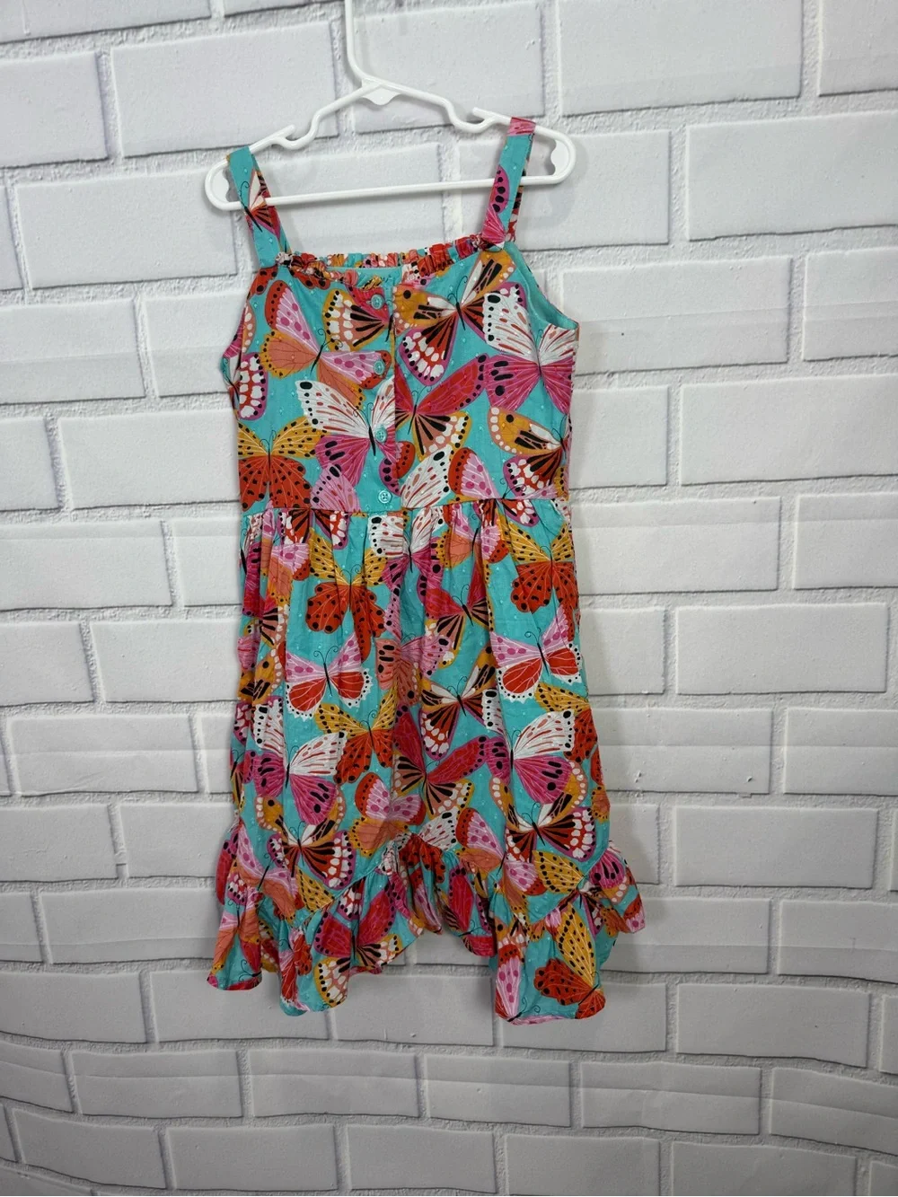 Gymboree Girls Butterfly Print Sundress Size 8 Colorful Summer Dress